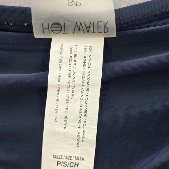 Hot Water Navy Blue Bikini Bottom Swimwear Small - Picture 6 of 6